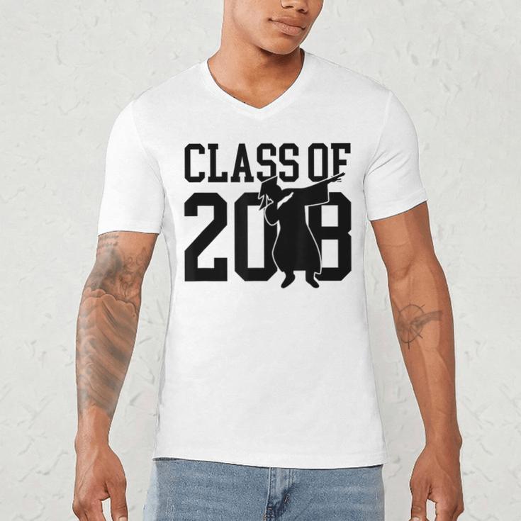 Dabbing Graduation Shirt Class Of 2018 Men's V-Neck T-Shirt