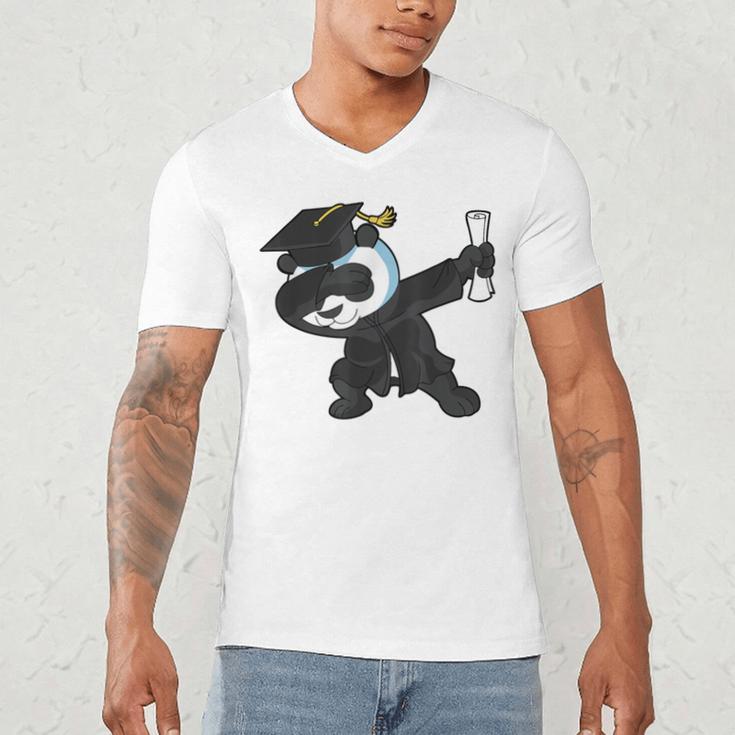 Dabbing Panda Bear Graduation Senior 2019 Shirt Men's V-Neck T-Shirt