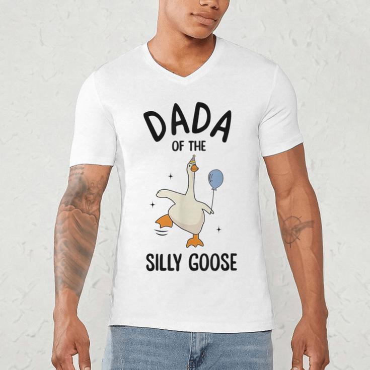 Dada Of The Silly Goose First Birthday Family Matching Men's V-Neck T-Shirt Dada Of The Silly Goose First Birthday Family Matching Men's V-Neck T-Shirt