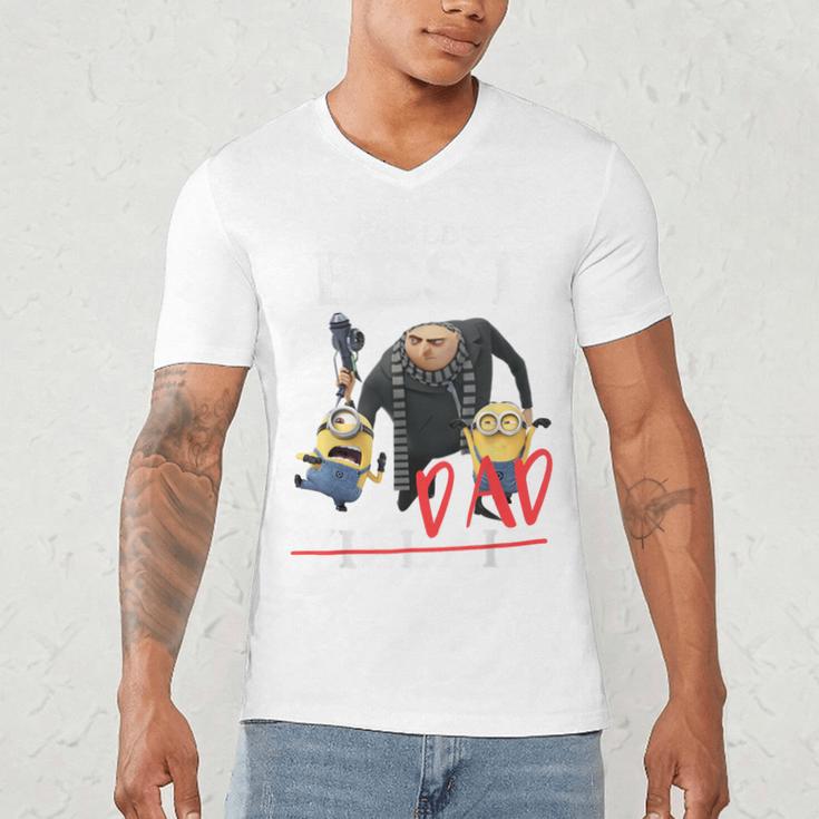 Despicable Me Minions Father's Day World's Best Dad Villain Men's V-Neck T-Shirt Despicable Me Minions Father's Day World's Best Dad Villain Men's V-Neck T-Shirt