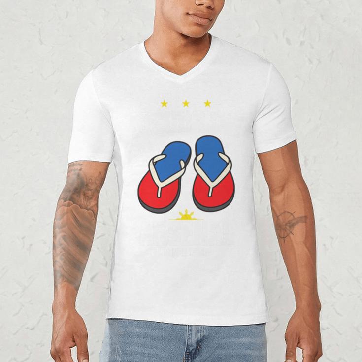 Discipline Arsenal Pinoy Nostalgia Filipino Tsinelas Premium Tri-Blend Men's V-Neck T-Shirt