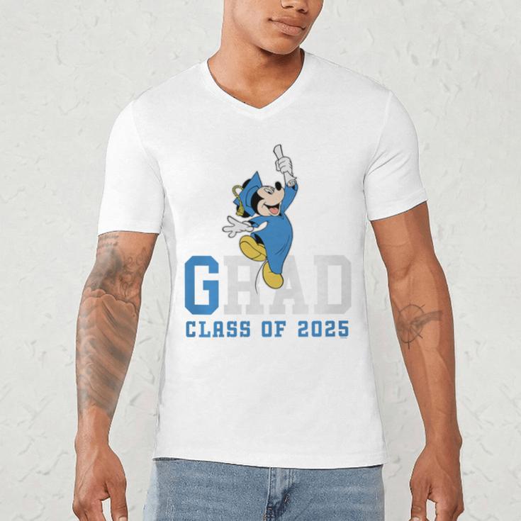Disney Mickey Mouse 2025 Graduation Class Of '25 Rad Grad Premium Tri-Blend Men's V-Neck T-Shirt