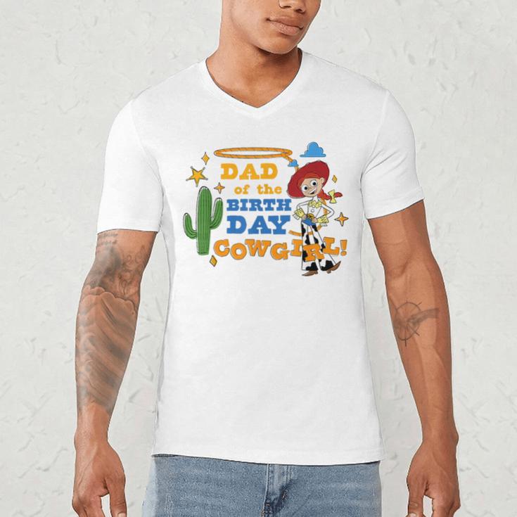 Disney And Pixar's Toy Story Dad Of The Birthday Cowgirl Men's V-Neck T-Shirt