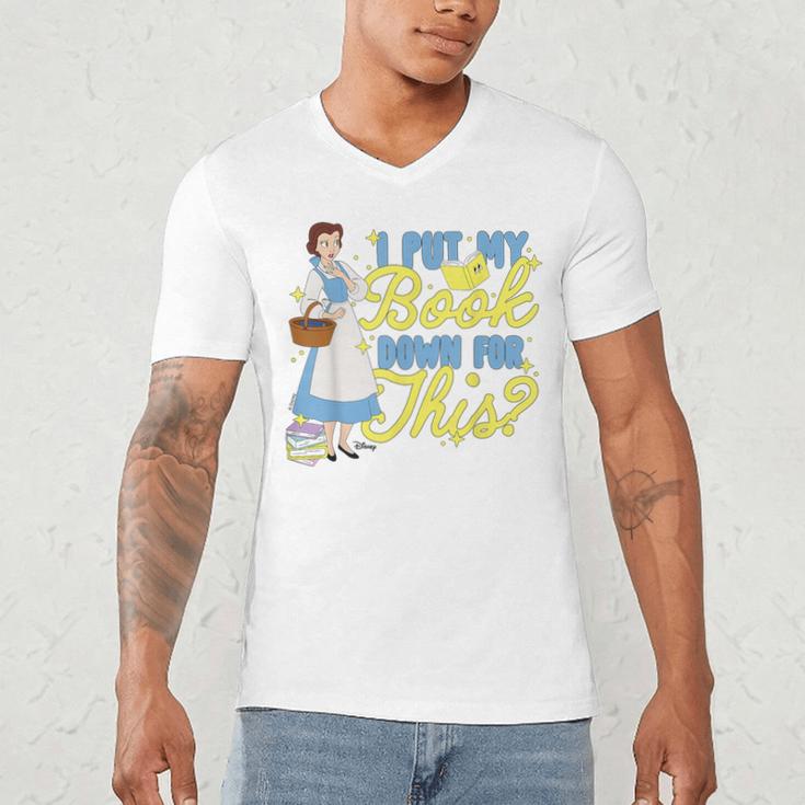 Disney Princess Belle I Put My Book Down For This Men's V-Neck T-Shirt Disney Princess Belle I Put My Book Down For This Men's V-Neck T-Shirt