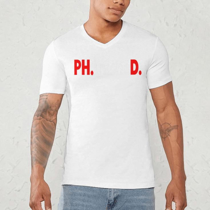 Doctorate PhinisheD PhD Graduation Premium Men's V-Neck T-Shirt