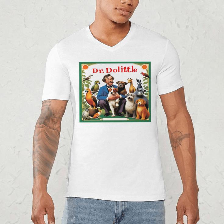 Dr Dolittle Children's Book Cover Premium Tri-Blend Men's V-Neck T-Shirt