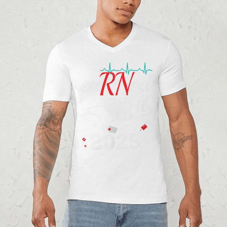Earned It Nurse Graduation 2025 Nursing Grad Student RN LPN Men's V-Neck T-Shirt