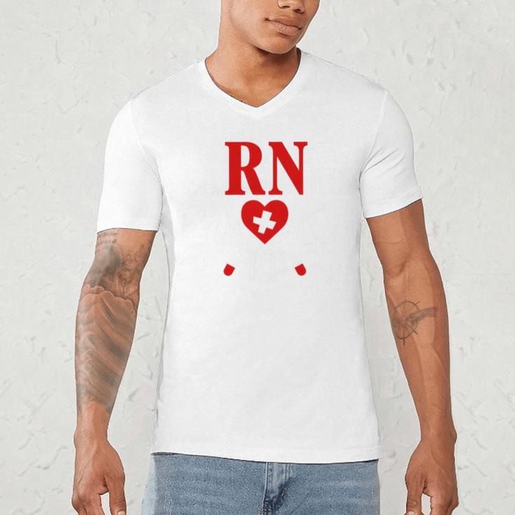 Earned It For Nurse Graduation Or RN LPN Nursing School Grad Men's V-Neck T-Shirt