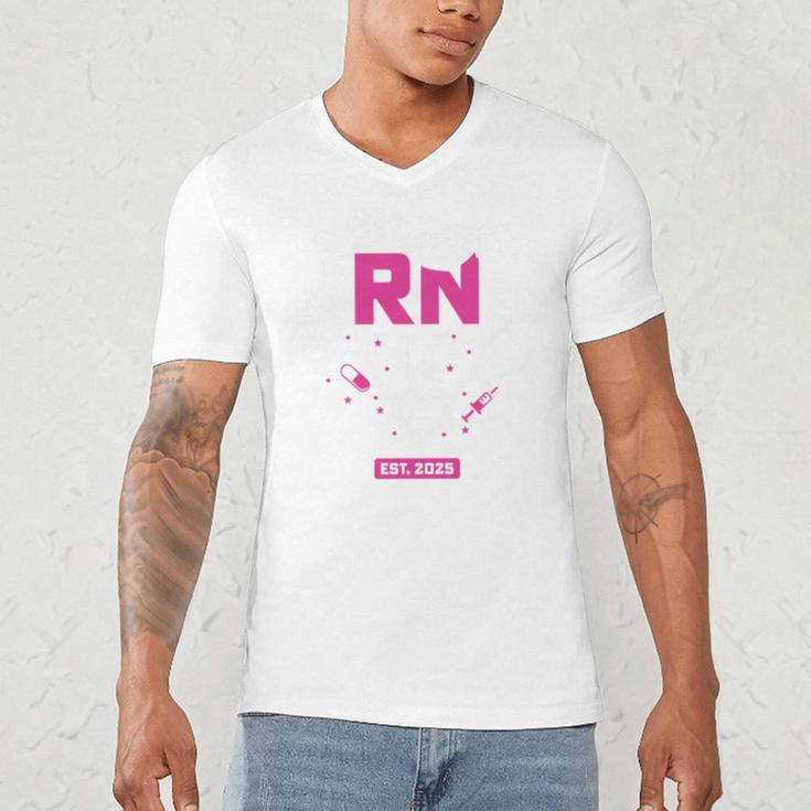 Earned It RN 2025 Nurse Graduation Nursing School Graduate Premium Tri-Blend Men's V-Neck T-Shirt