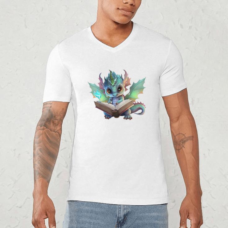 Easily Distracted By Dragon And Books Introvert Shirt Men's V-Neck T-Shirt Easily Distracted By Dragon And Books Introvert Shirt Men's V-Neck T-Shirt