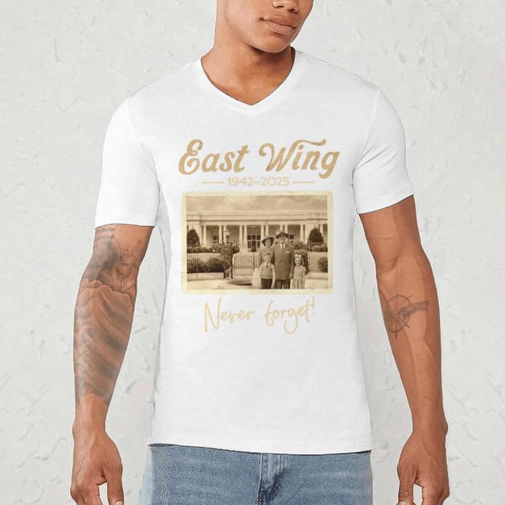 East Wing Never Forget American Vintage Nostalgia Premium Tri-Blend Men's V-Neck T-Shirt