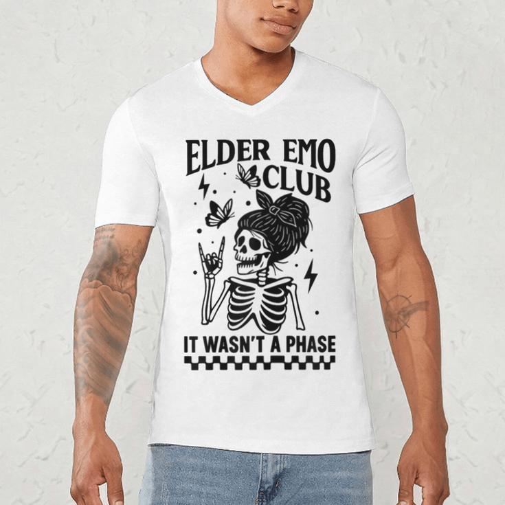 Elder Emo Club Skeleton Nostalgia It Wasn't a Phase Mom Men's V-Neck T-Shirt Elder Emo Club Skeleton Nostalgia It Wasn't a Phase Mom Men's V-Neck T-Shirt