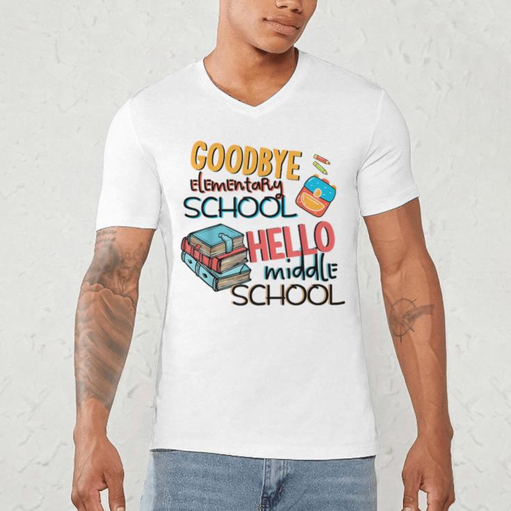 Elementary School End Of Year Graduation Middle Men's V-Neck T-Shirt