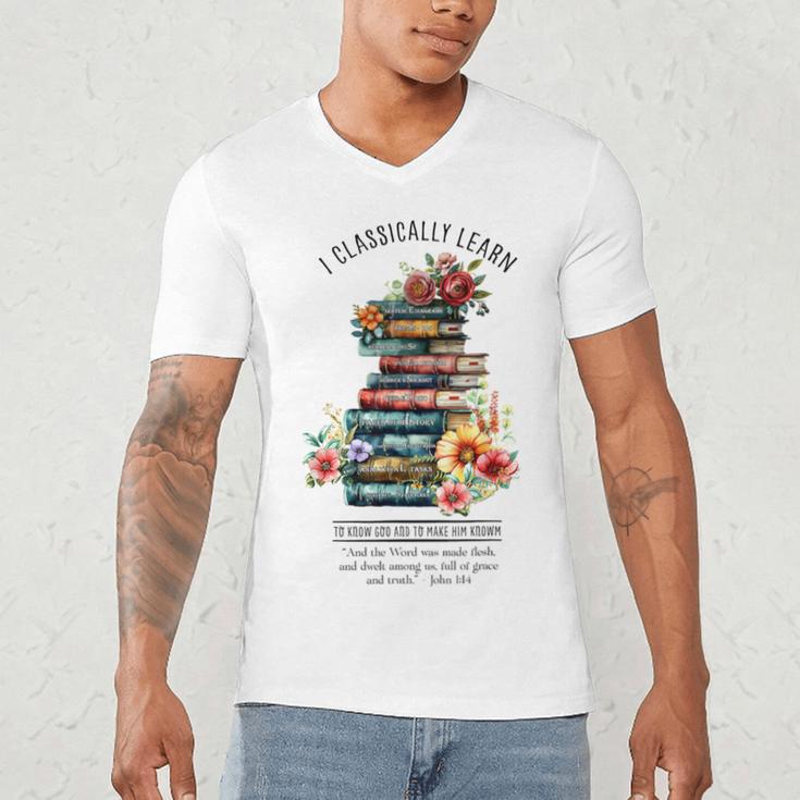Essentials Classical Conversations CC Tutor Books Men's V-Neck T-Shirt Essentials Classical Conversations CC Tutor Books Men's V-Neck T-Shirt