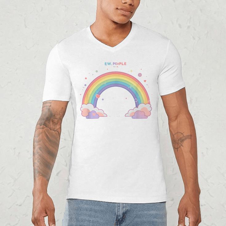 Ew People Antisocial Introvert Kawaii Sarcastic Men's V-Neck T-Shirt Ew People Antisocial Introvert Kawaii Sarcastic Men's V-Neck T-Shirt