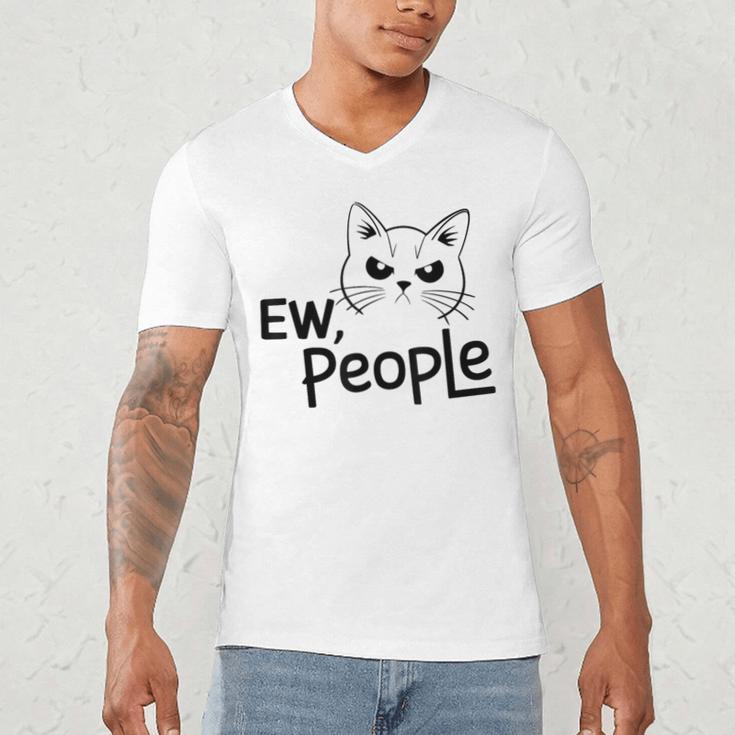 Ew People Introverts Stay Home Socially Awkward Men's V-Neck T-Shirt
