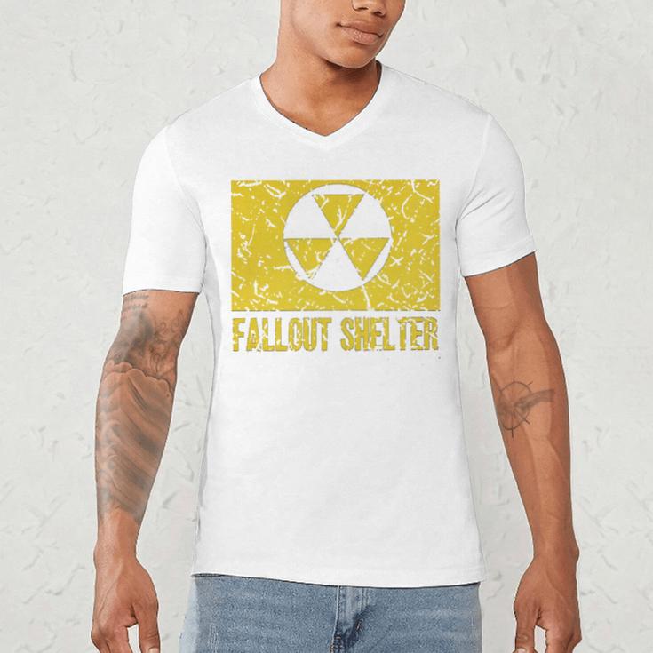 Fallout Shelter Nuclear War Radioactive Nostalgia T-Shirt Men's V-Neck T-Shirt