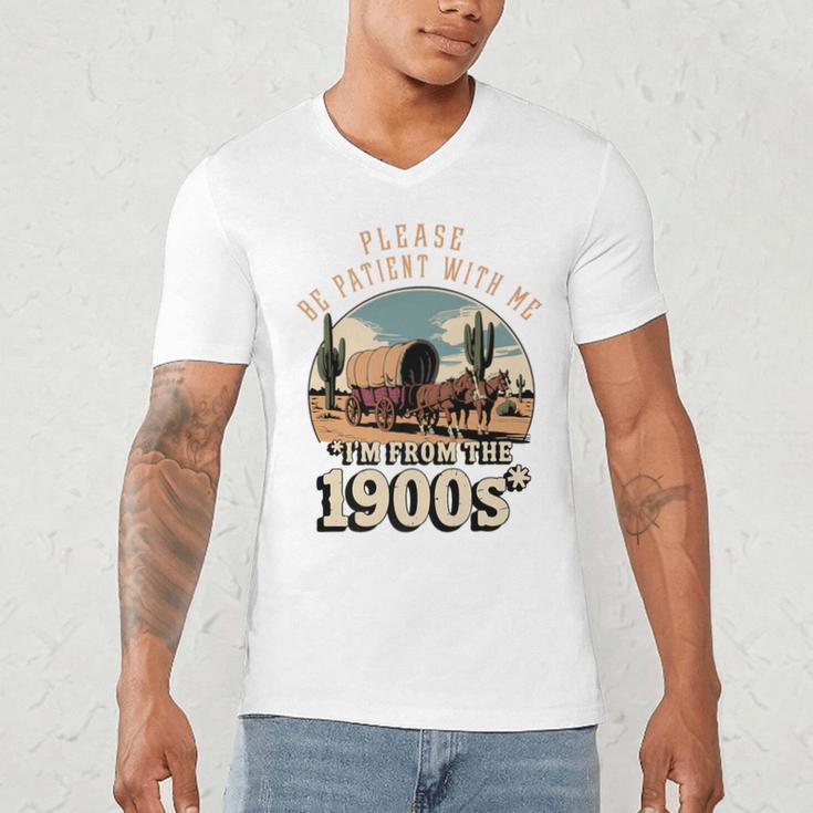 Father’s Day Please Be Patient With Me I'm From The 1900s Premium Men's V-Neck T-Shirt