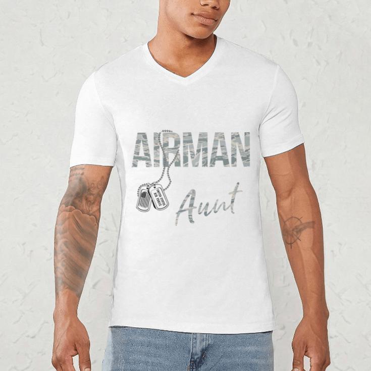 My Favorite Airman Calls Me Aunt US Air Force Graduation Men's V-Neck T-Shirt