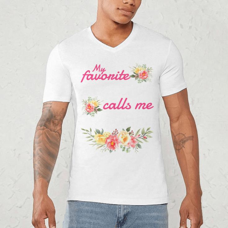 My Favorite Teacher Calls Me Mom Graduation Men's V-Neck T-Shirt