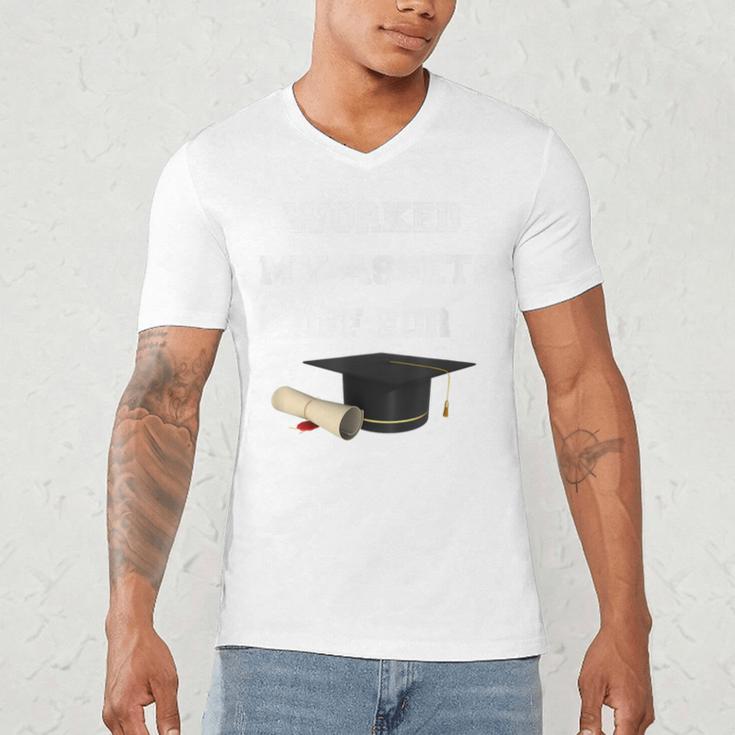 Finance Accounting Graduation Shirt Worked My Assets Off Men's V-Neck T-Shirt