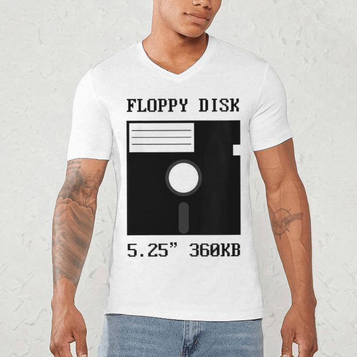 Floppy Disk Computer Nostalgia Fun PC Enthusiast History Men's V-Neck T-Shirt