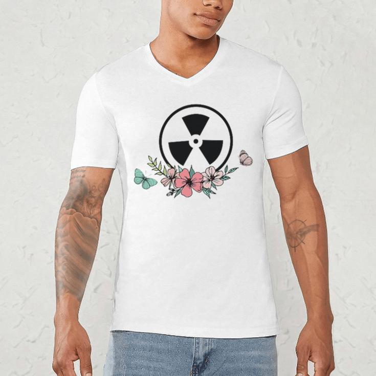 Floral Rad Tech Radiology Graduation X-Ray Tech Men's V-Neck T-Shirt