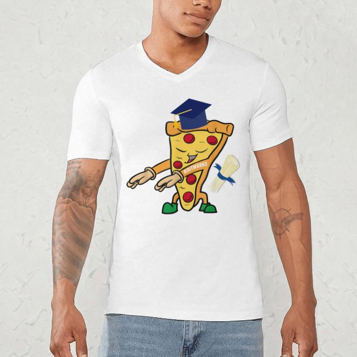Flossing Pizza Dairy OIT For Dairy OIT Graduation Men's V-Neck T-Shirt