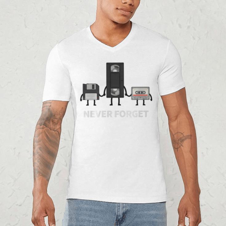 Never Forget Retro Nostalgia Tapes Throwback 80s Premium Tri-Blend Men's V-Neck T-Shirt Never Forget Retro Nostalgia Tapes Throwback 80s Premium Tri-Blend Men's V-Neck T-Shirt