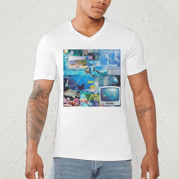 Frutiger Aero Retro Vibes Premium Tri-Blend Men's V-Neck T-Shirt Frutiger Aero Retro Vibes Premium Tri-Blend Men's V-Neck T-Shirt