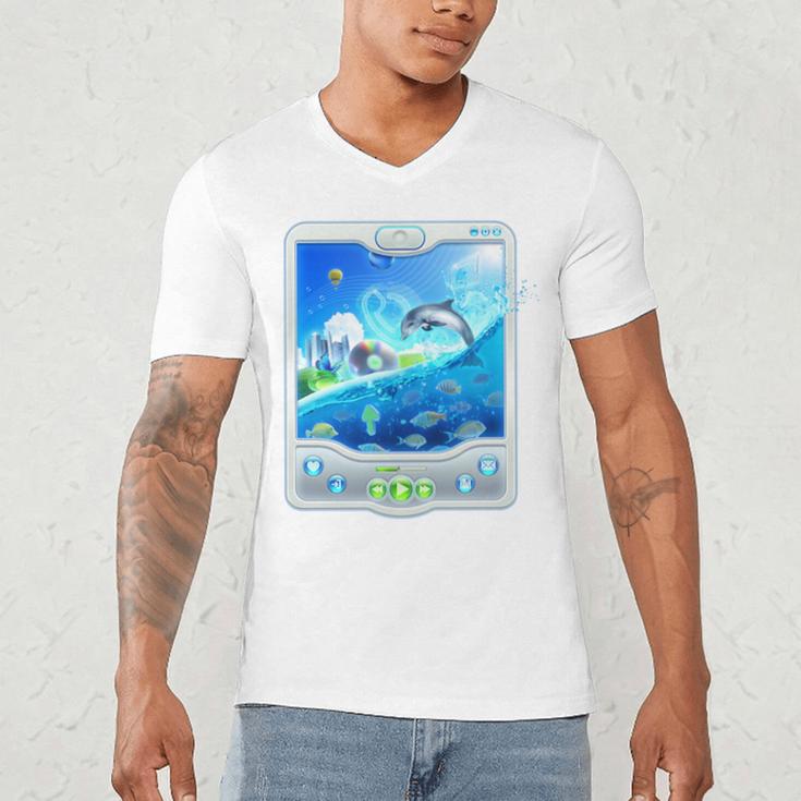 Frutiger Aero Skeuomorphism User Interface Nostalgia Premium Tri-Blend Men's V-Neck T-Shirt Frutiger Aero Skeuomorphism User Interface Nostalgia Premium Tri-Blend Men's V-Neck T-Shirt