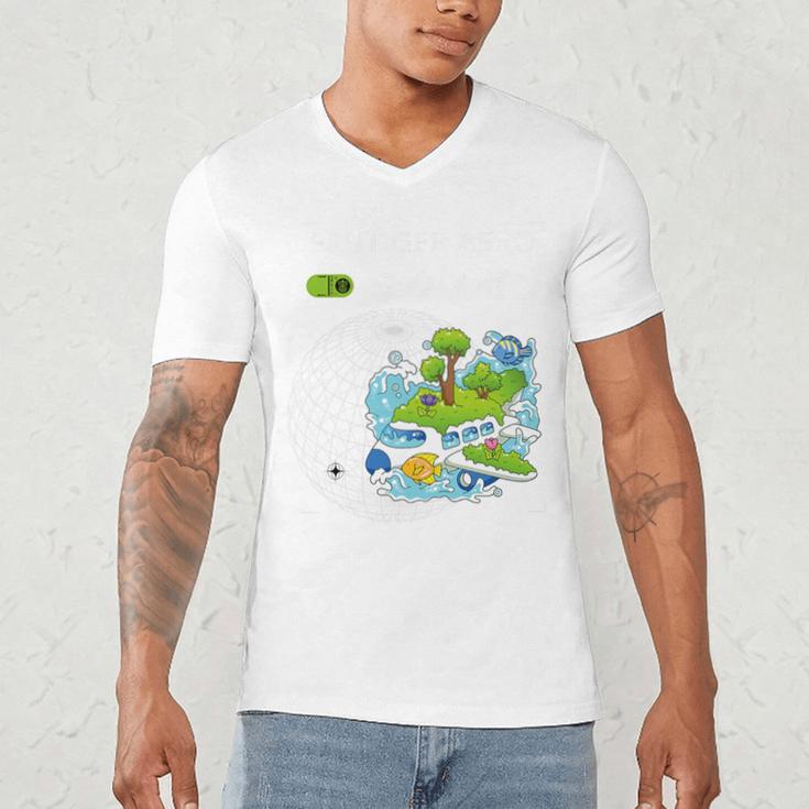 Frutiger Aero Y2K Fashion Trends Statement Piece Tech Orbite Premium Tri-Blend Men's V-Neck T-Shirt