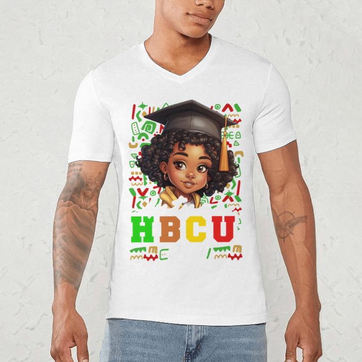 Future HBCU Grad Girl Kids Graduation HBCU College Men's V-Neck T-Shirt