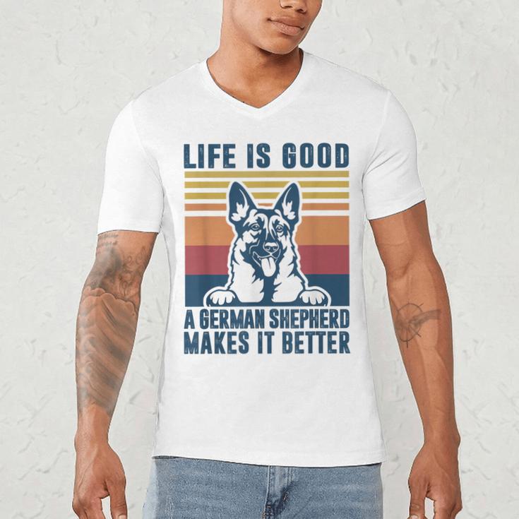 German Shepherd Men Women Dog Dad Mom German Shepherd Men's V-Neck T-Shirt