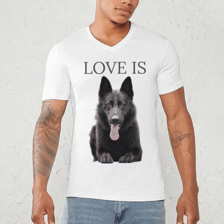 German Shepherd Shirt Shepard TShirt Dog Mom Dad Love Men's V-Neck T-Shirt