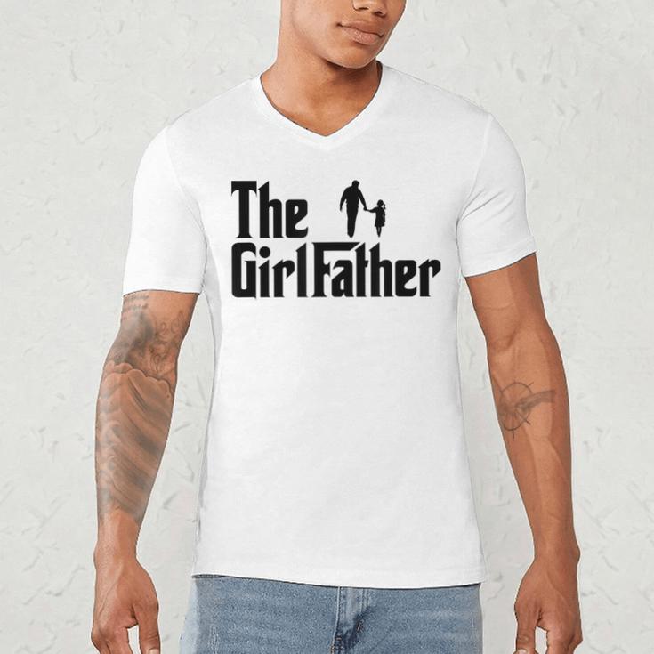The Girl Father Dad Of Girls Daddy Daughter Men's V-Neck T-Shirt The Girl Father Dad Of Girls Daddy Daughter Men's V-Neck T-Shirt