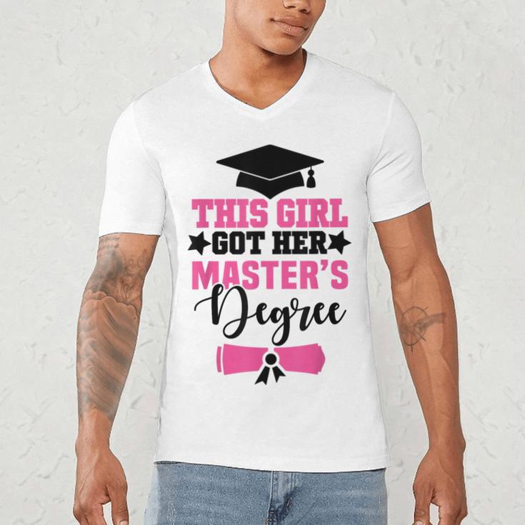 This Girl Got Her Masters Degree Graduation Mastered It 2024 Men's V-Neck T-Shirt