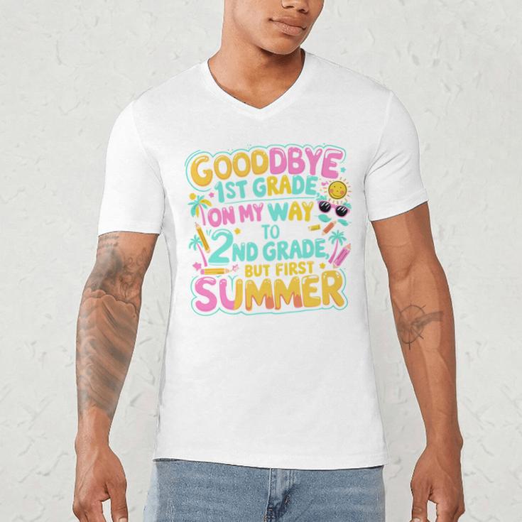 Goodbye 1st Grade To 2nd But First Summer Graduation Men's V-Neck T-Shirt