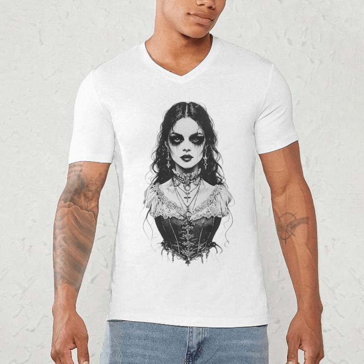 Gothic Goth Girl Woman Movie Book Art Men's V-Neck T-Shirt