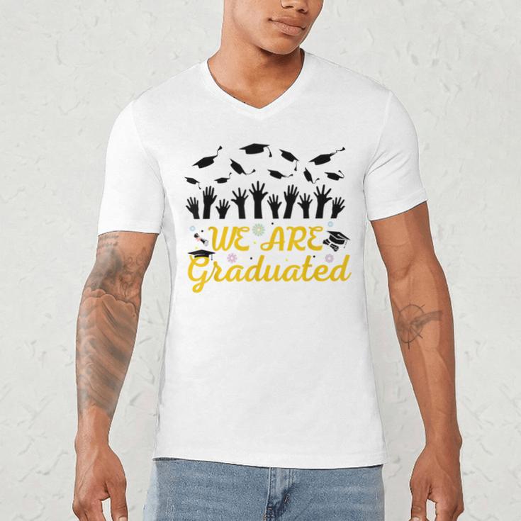 We Are Graduated Graduation Class Of 2025 Family Crew Men's V-Neck T-Shirt