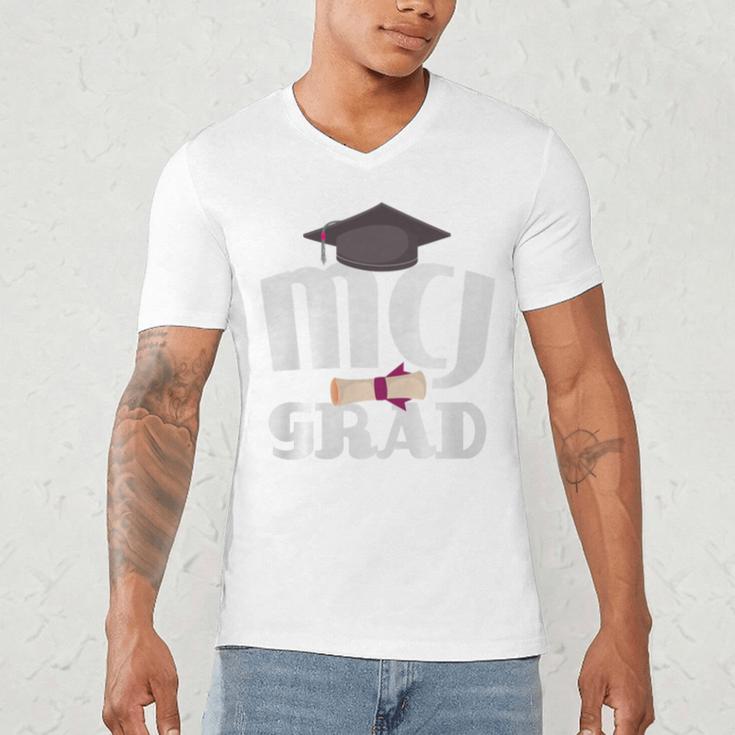 Graduation Masters Criminal Justice Premium Tri-Blend Men's V-Neck T-Shirt
