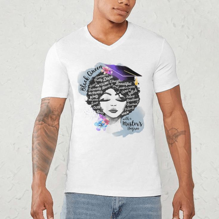 Graduation Masters Degree Woman Queen Graduate 2025 Men's V-Neck T-Shirt