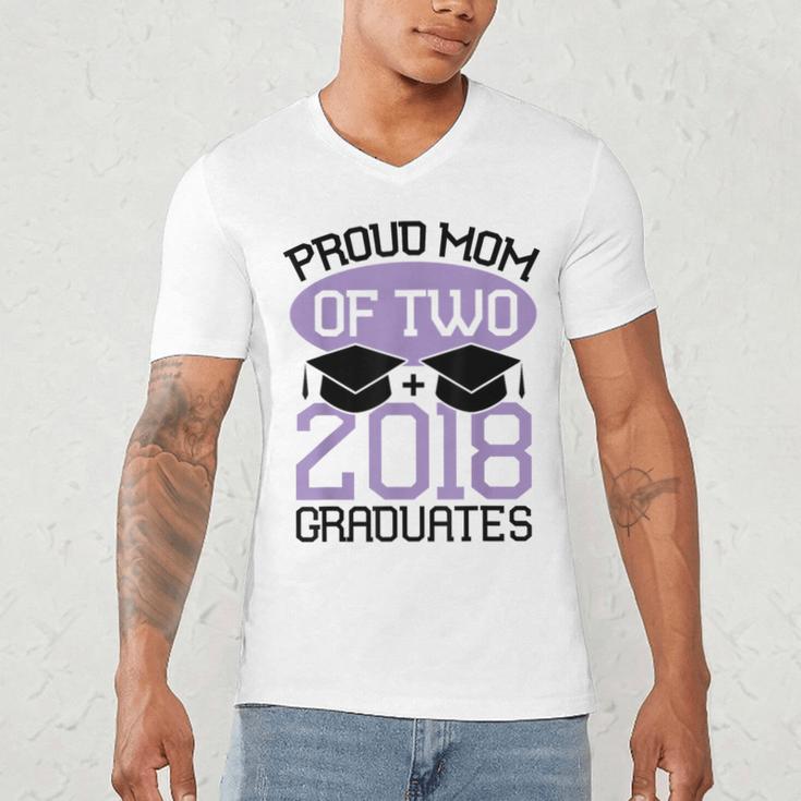 Graduation Shirt For Mom Of Twins Proud Mom Twins Tee Men's V-Neck T-Shirt