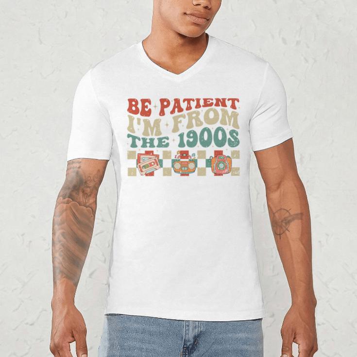 Groovy Please Be Patient With Me I'm From The 1900s Vintage Men's V-Neck T-Shirt