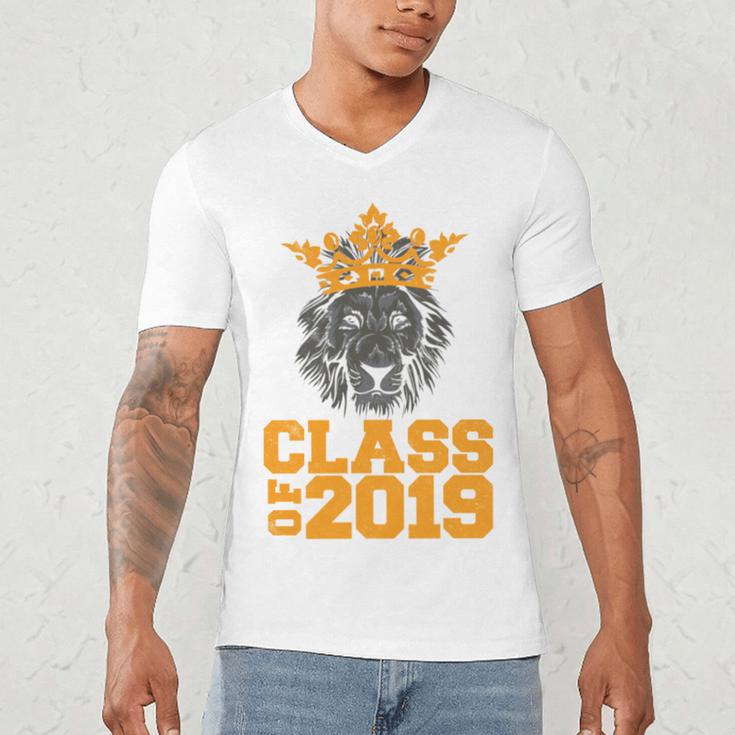 High School King Graduation Shirt Class Of 2019 Seniors Men's V-Neck T-Shirt