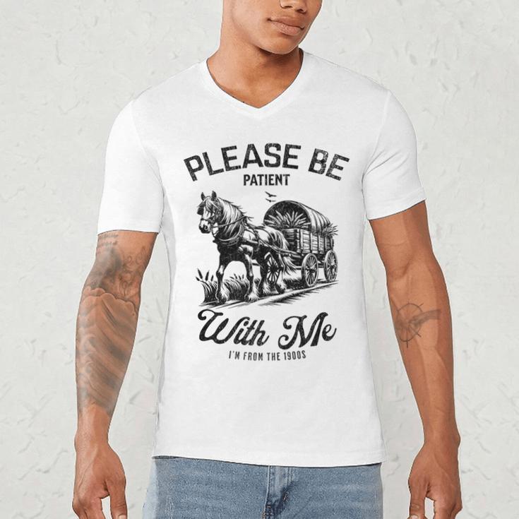 Horse Please Be Patient With Me I'm From The 1900s Premium Men's V-Neck T-Shirt