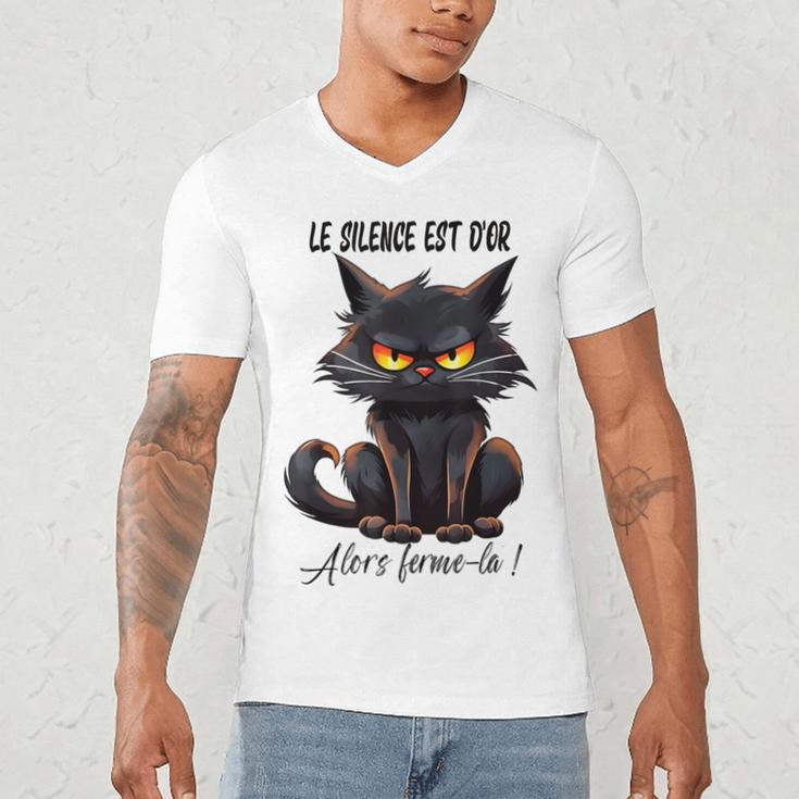Humor Provocateur Sarcasm Closes The Silence Introvert Chat Men's V-Neck T-Shirt
