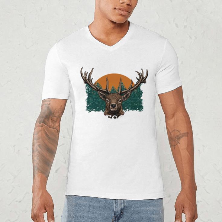 Hunting Is My Escape Introvert Hunter Antisocial Men's V-Neck T-Shirt