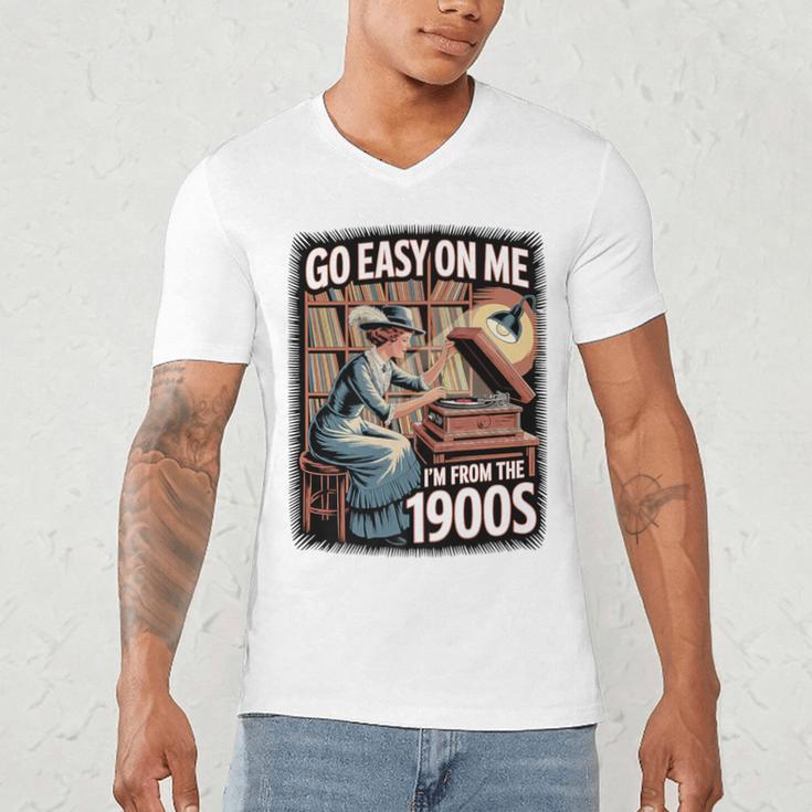 I'm From The 1900s Vinyl Record Lover For Women Premium Men's V-Neck T-Shirt