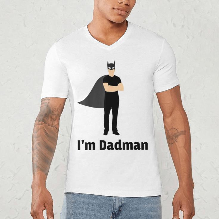 I'm Dadman Superhero Dad Father's Day Men's V-Neck T-Shirt